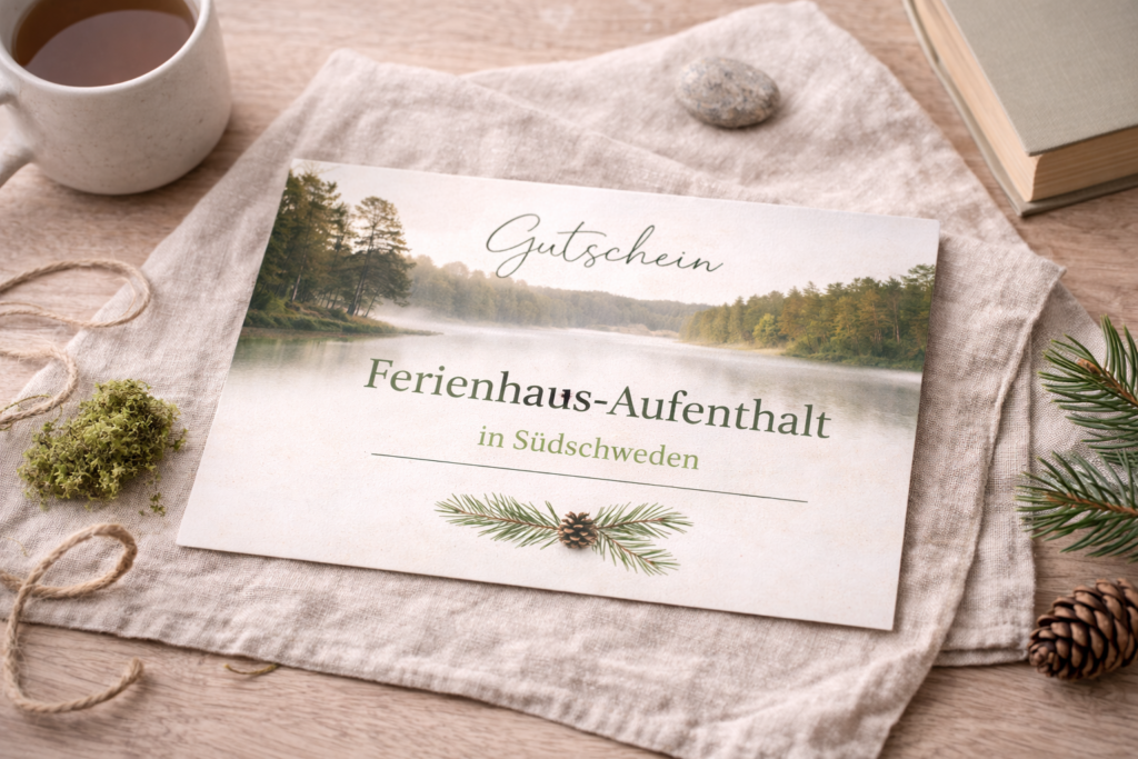Ferienhaus-Aufenthalt Gutschein – Auszeit in der Natur Südschwedens