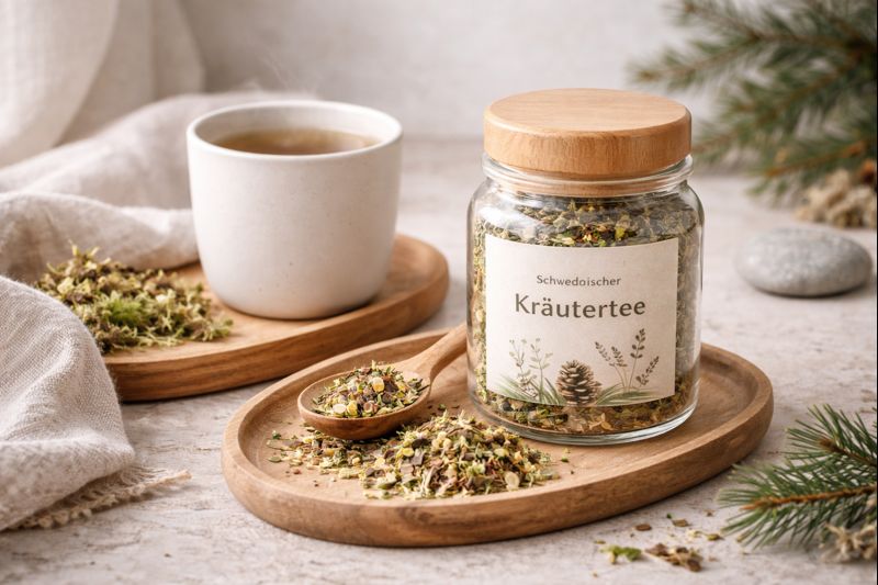 Eine Mischung aus handverlesenen schwedischen Kräutern für einen beruhigenden Tee. Perfekt für entspannte Momente.