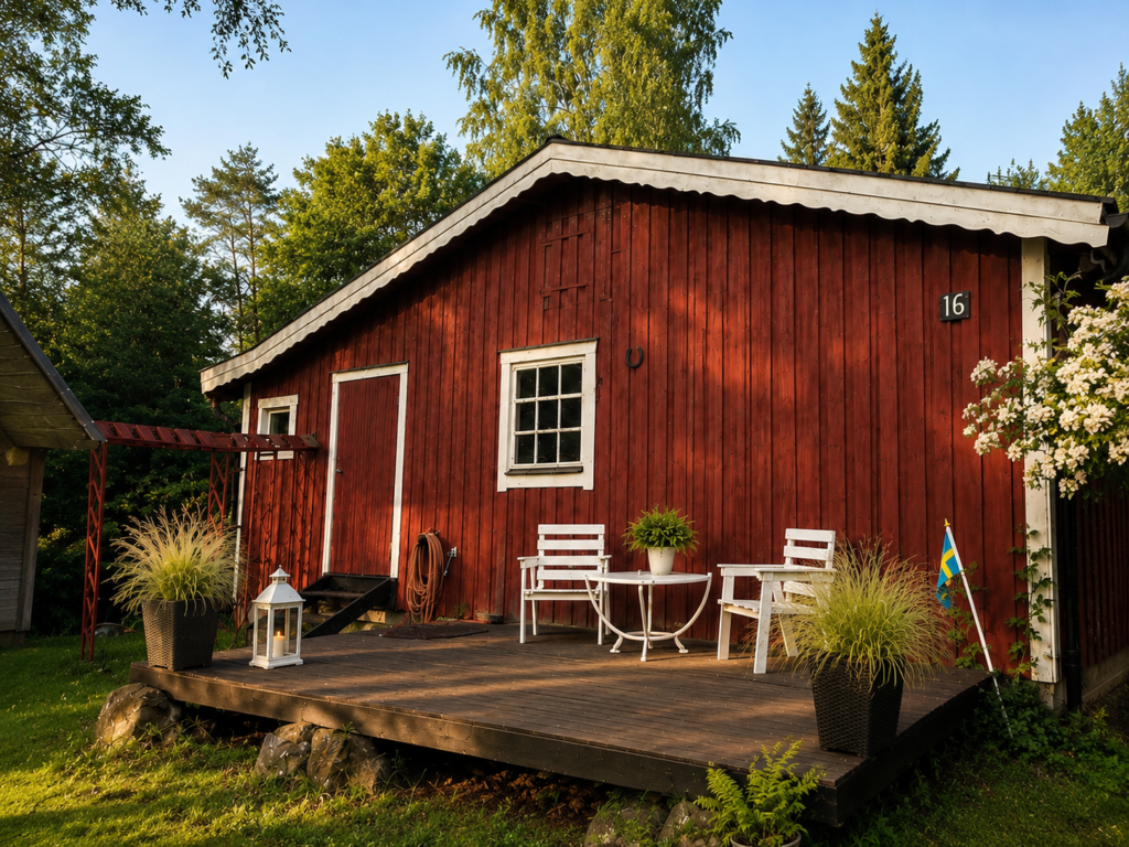 Ferienhaus am See in Südschweden, umgeben von Wald und Natur in Blekinge